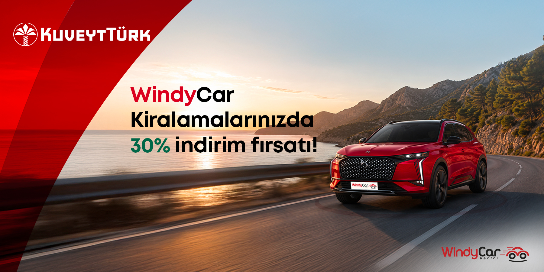Kuveyt Türk Müşterilerine Özel WindyCar'da %30 İndirim Fırsatı!