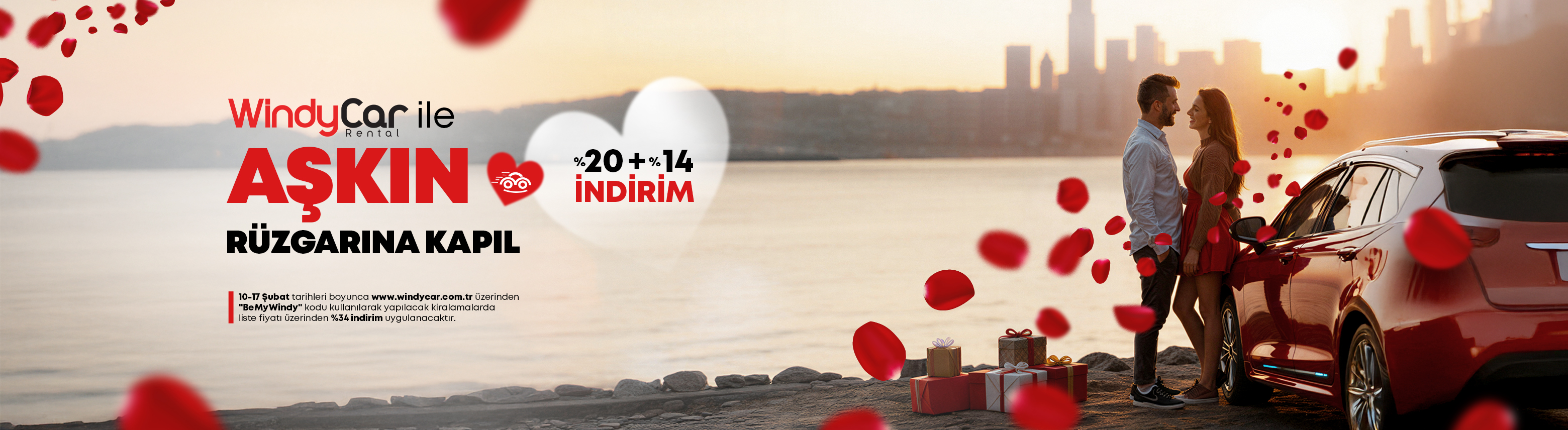 WindyCar 'dan 14 Şubat'a Özel %20+%14 İndirim !