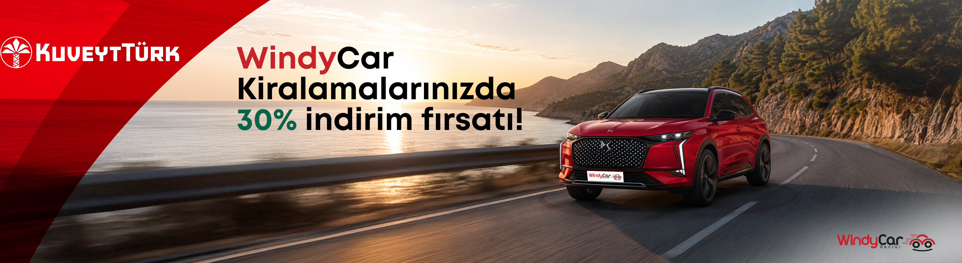 Kuveyt Türk Müşterilerine Özel WindyCar'da %30 İndirim Fırsatı !
